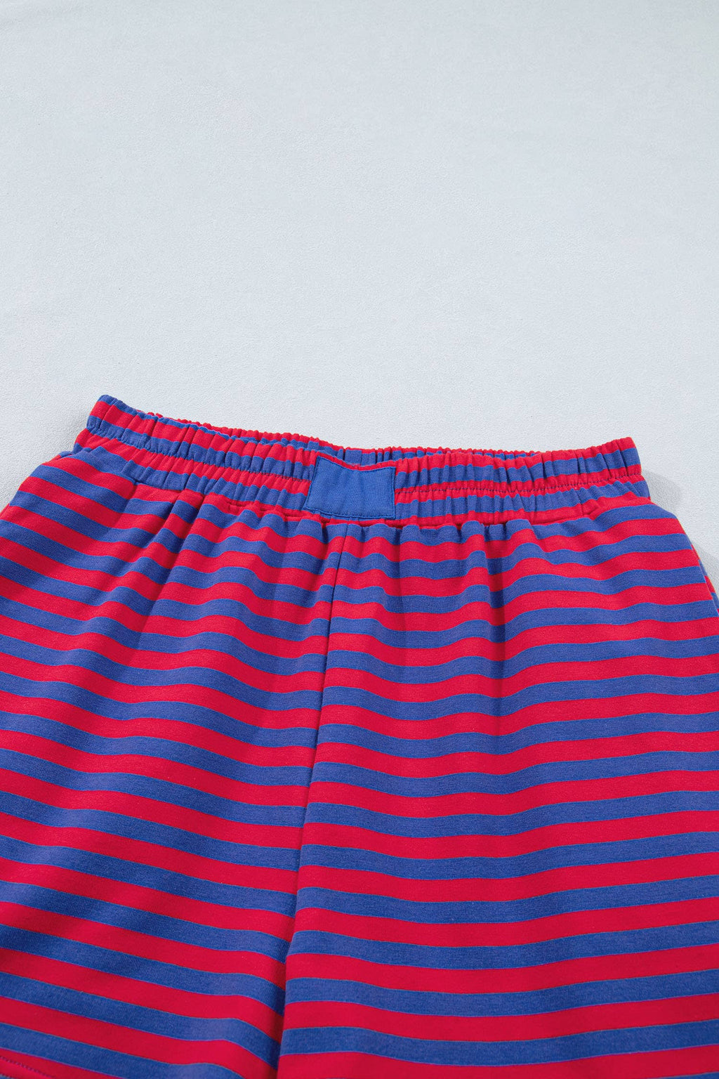66Plus Striped Short Sleeve Top and Shorts Lounge Set (S-4X)