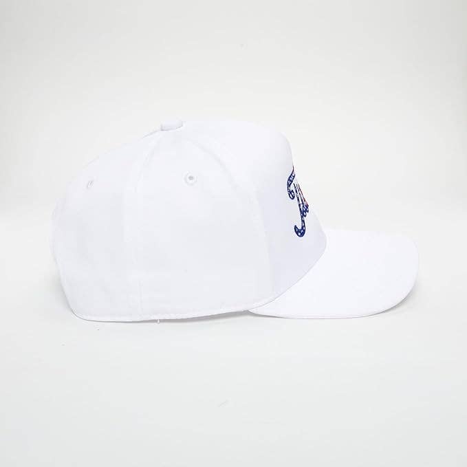 Solid Vintage  Baseball Cap - Titties - White