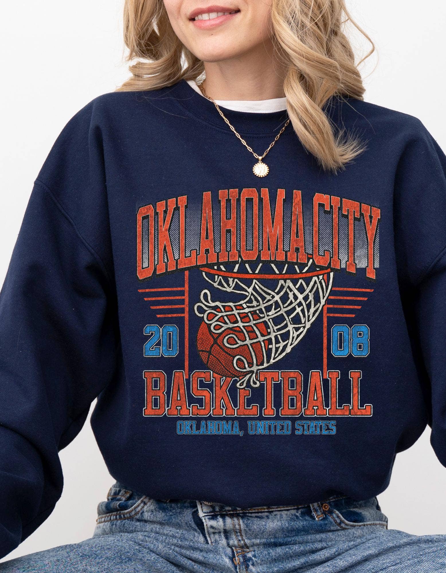 Oklahoma City Vintage Basketball Fan Retro Apparel