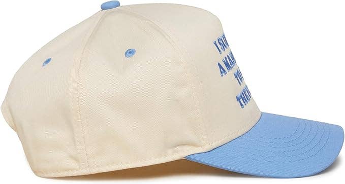 Two Tone Embroidered Cap - Man's Right to Shut Up (Lt. Blue)