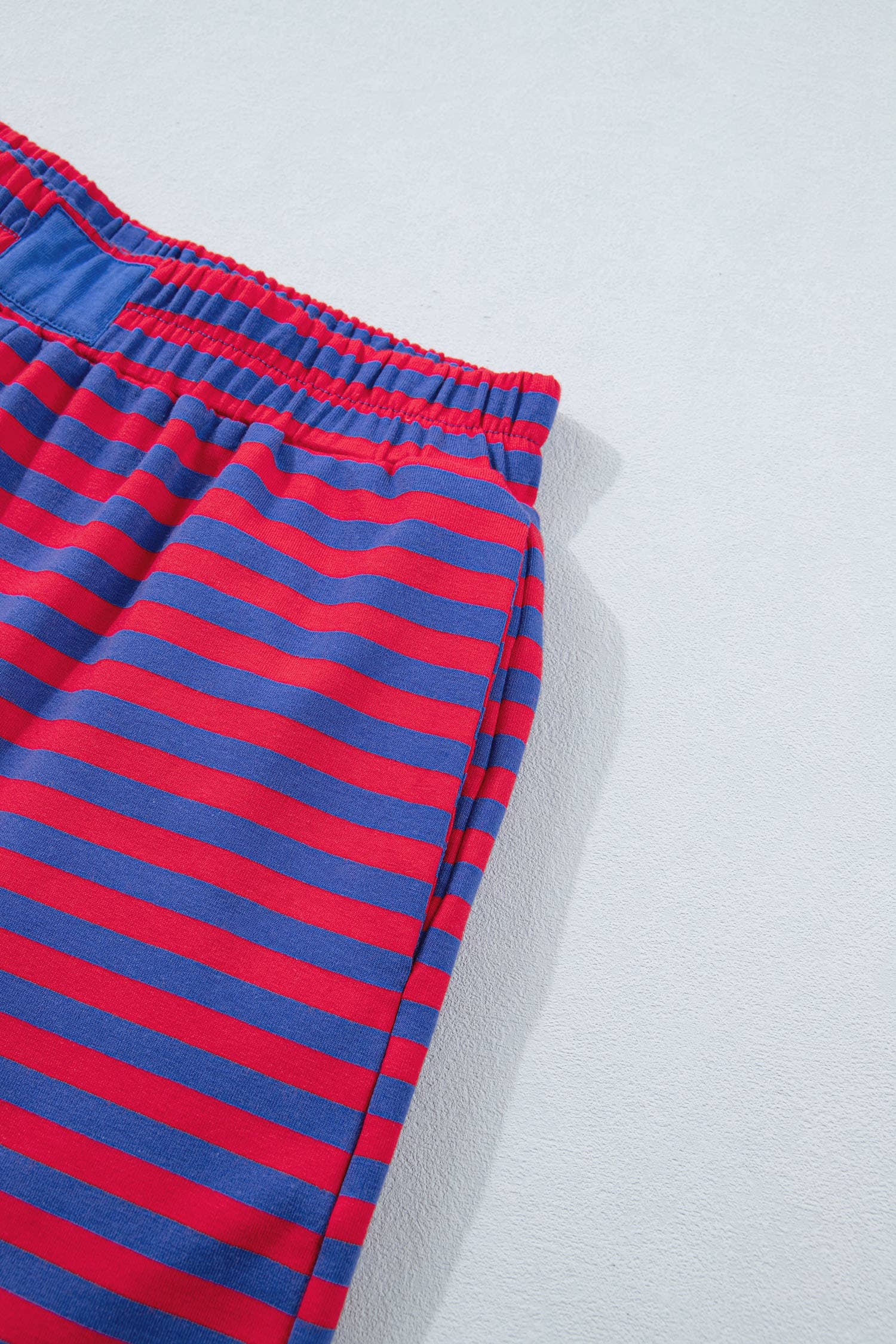 66Plus Striped Short Sleeve Top and Shorts Lounge Set (S-4X)