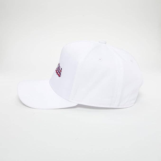 Solid Vintage  Baseball Cap - Titties - White