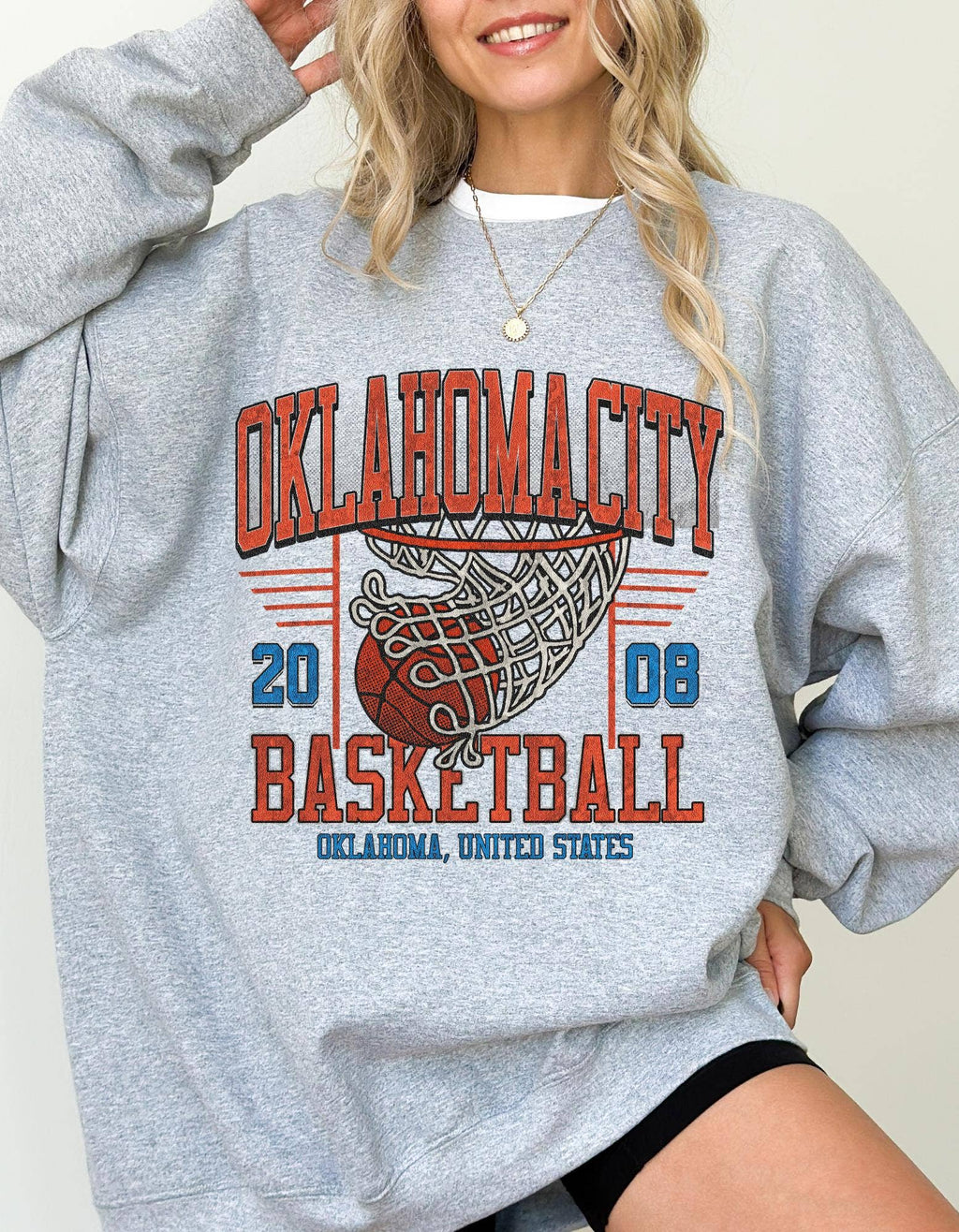 Oklahoma City Vintage Basketball Fan Retro Apparel