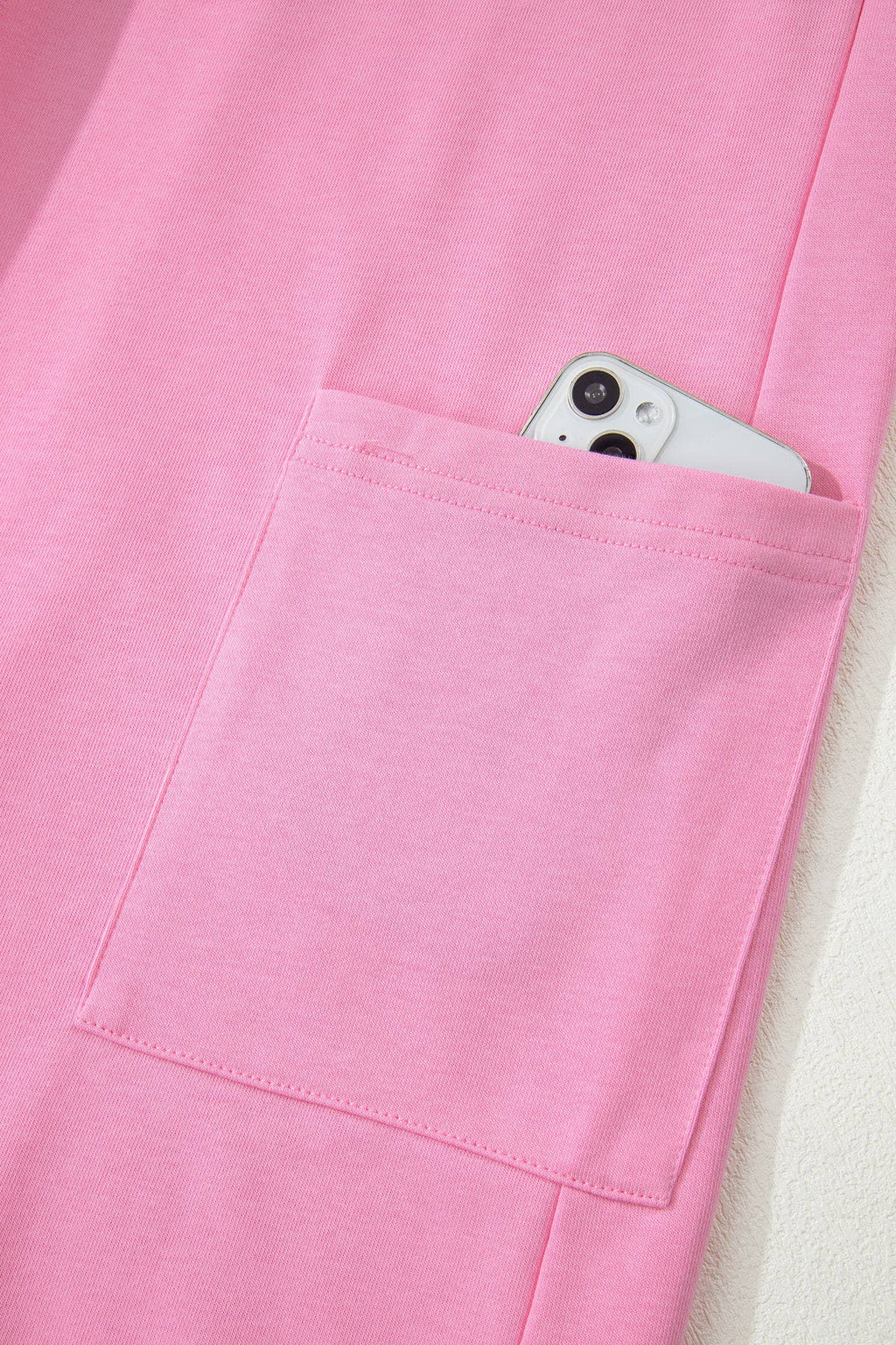 Raw Edge Half Sleeve Pocketed Loose Romper