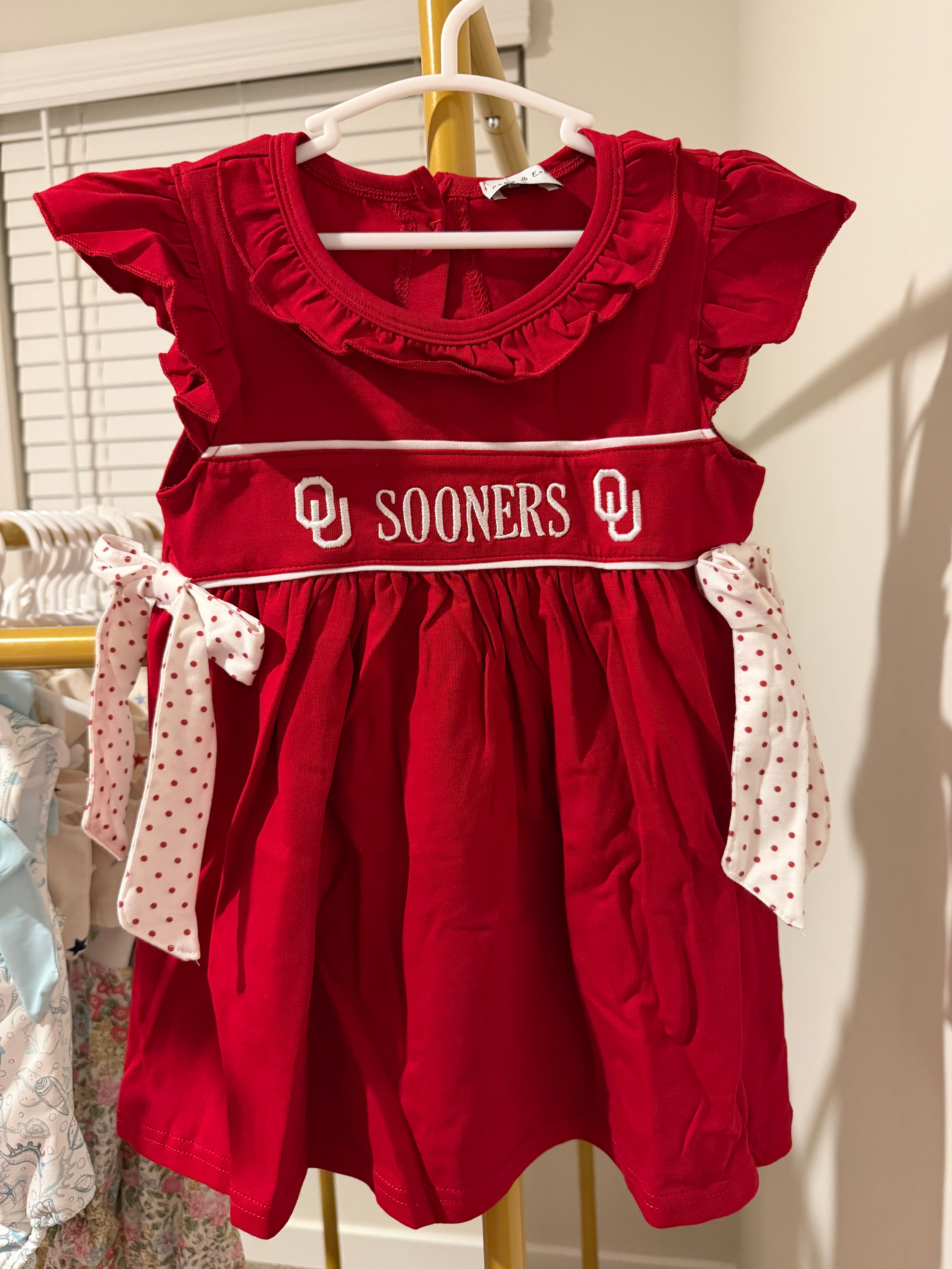 TODDLER (Girl) EMBROIDERED SOONER DRESS