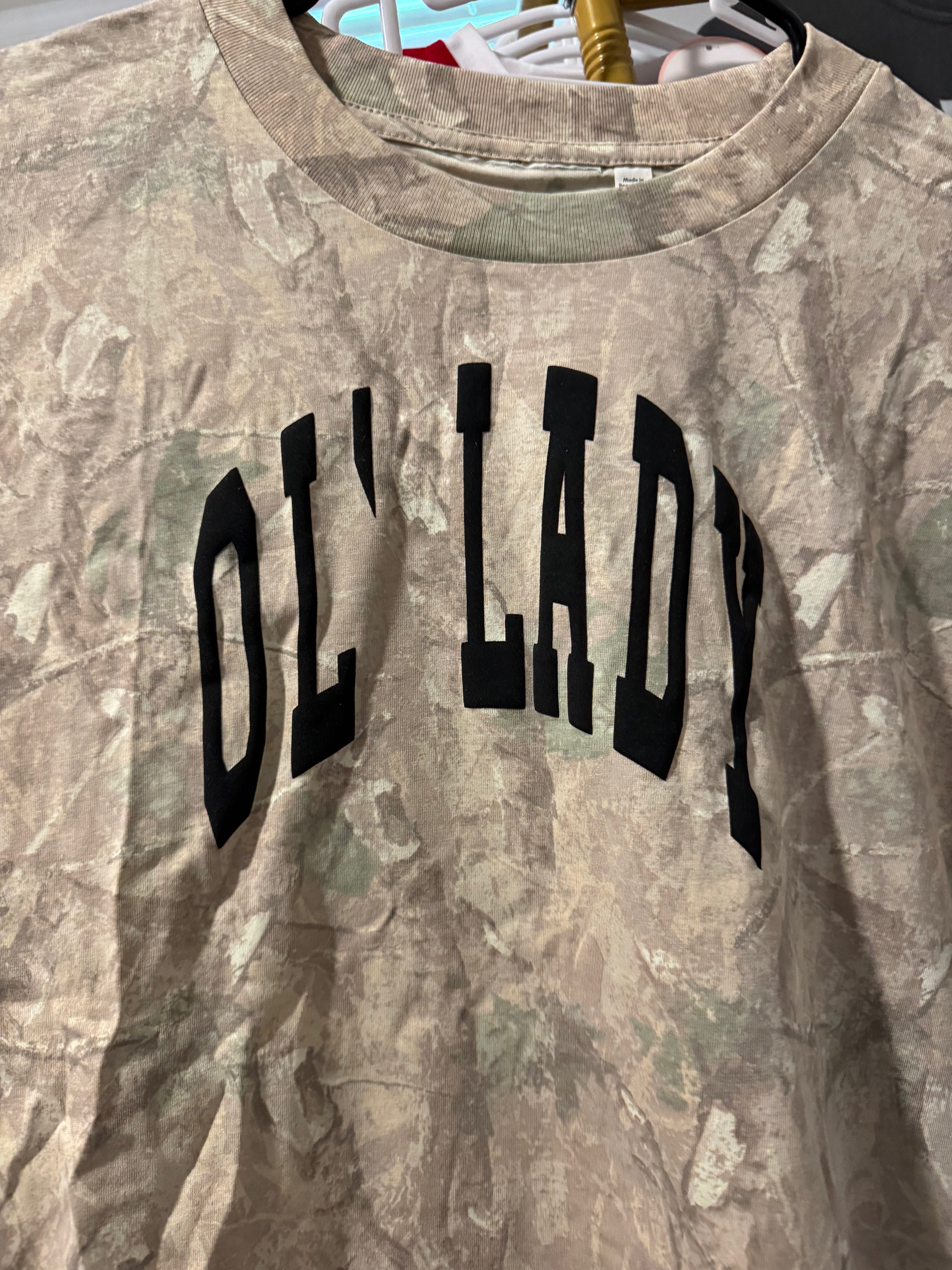 OL LADY puff print tee