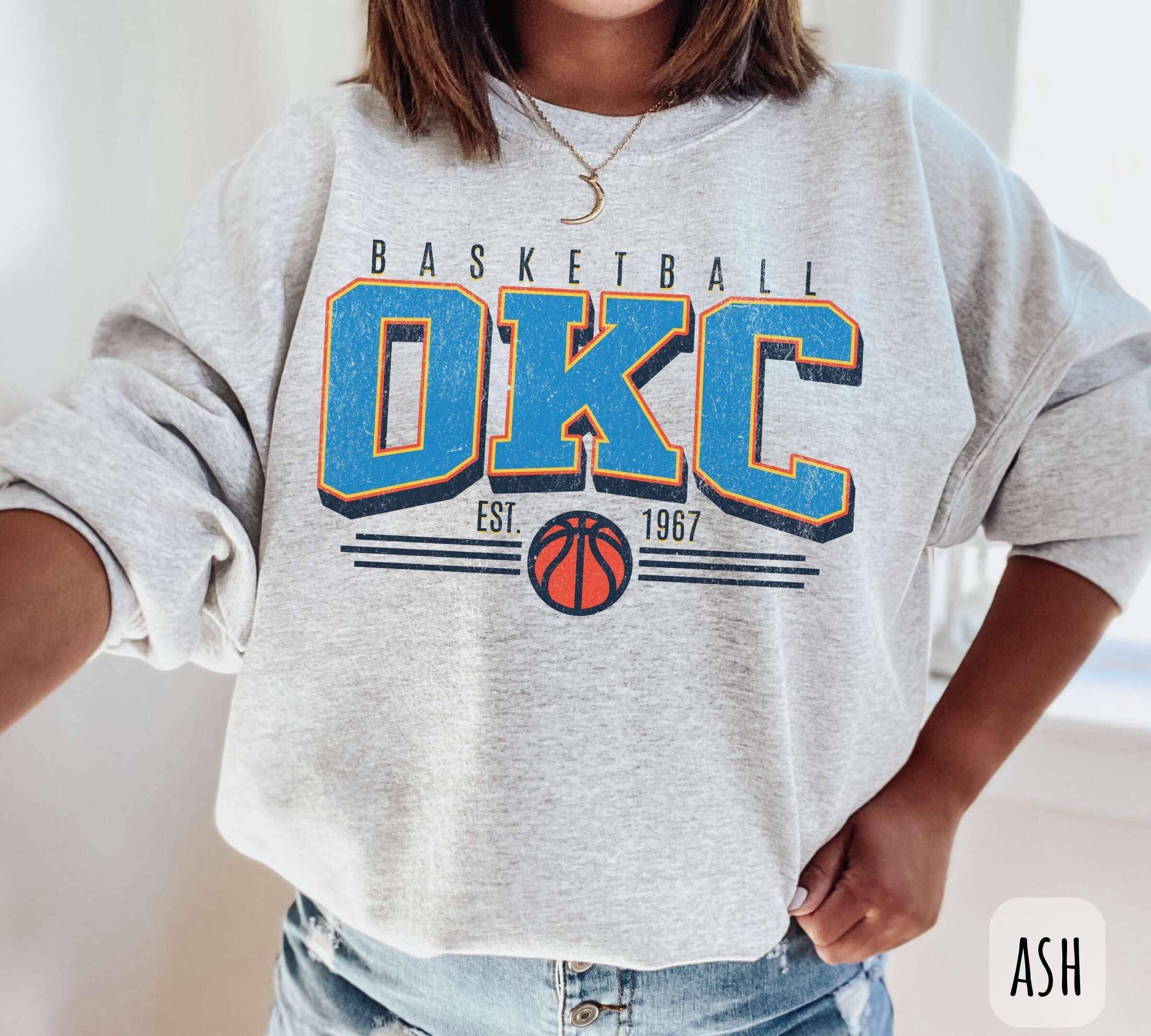 Vintage Oklahoma City Basketball Crewneck Unisex T-Shirt