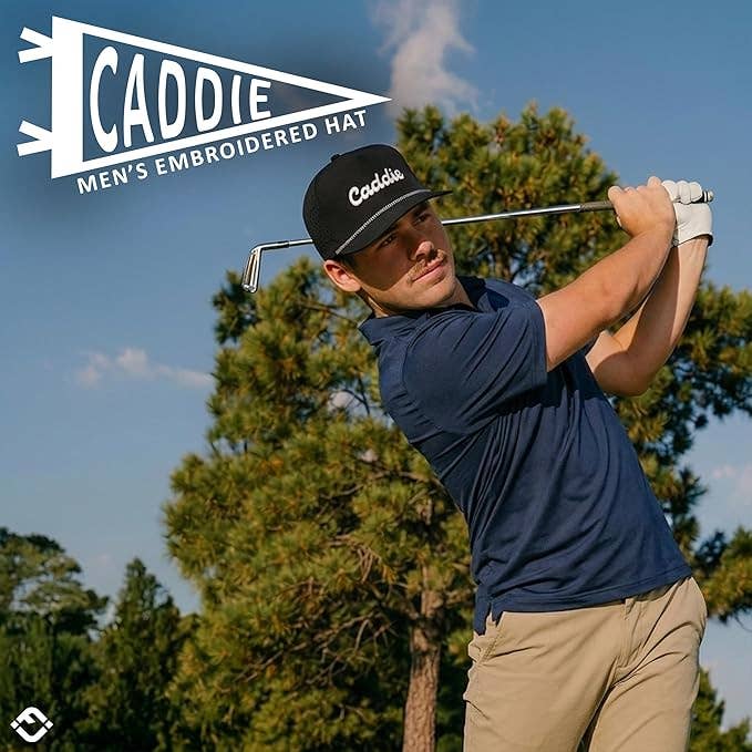 Laser Cut Golf Rope Cap -  Caddie - Black